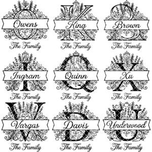 Laser Engraving Board Designs, Kitchen Garden Monogram, Custom Family Name