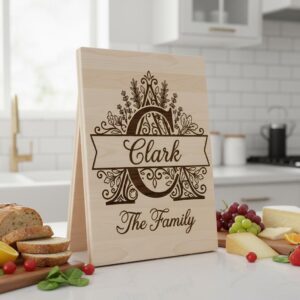 Laser Engraving Board Designs, Kitchen Garden Monogram, Custom Family Name
