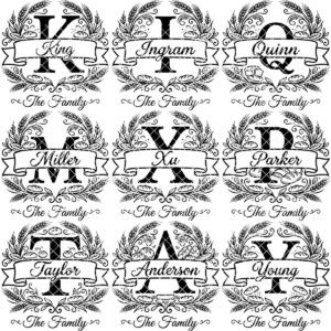 Monogram Bundle, Custom Family Name Logo, A to Z Surname Engraving File