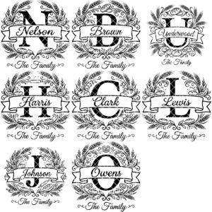 Monogram Bundle, Custom Family Name Logo, A to Z Surname Engraving File