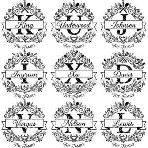 Monogram Engraving Design, Custom Family Name, Alphabet Bundle for Boards