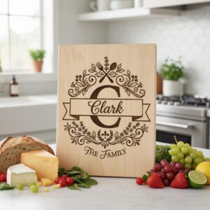 Monogram Engraving Design, Custom Family Name, Alphabet Bundle for Boards