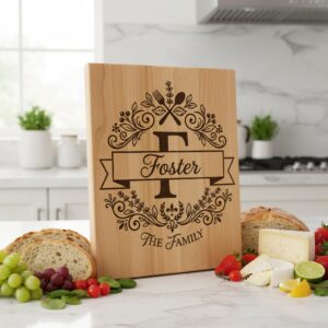 Monogram Engraving Design, Custom Family Name, Alphabet Bundle for Boards