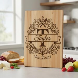 Monogram Engraving Design, Custom Family Name, Alphabet Bundle for Boards