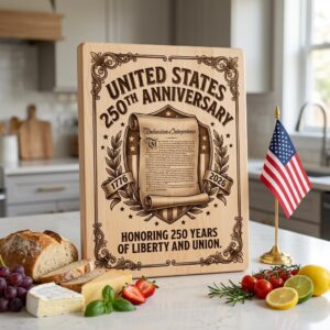 Patriotic 250th Anniversary Bundle, Colonial Chopping Board Laser Engraving