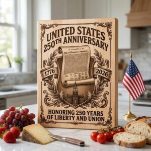 Patriotic Engraving Designs for Chopping Boards, 250th Anniversary, USA Icons