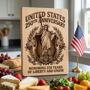 Patriotic Engraving Designs for Chopping Boards, 250th Anniversary, USA Icons