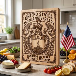 Patriotic Engraving Designs for Chopping Boards, 250th Anniversary, USA Icons