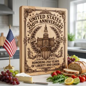 Patriotic USA 250th Anniversary Engraving Bundle, Chopping Board Designs