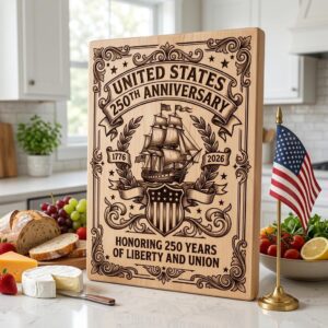 Patriotic USA 250th Anniversary Engraving Bundle, Chopping Board Designs