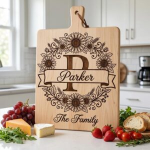 Sunflower Monogram, Farmhouse Alphabet Bundle, Family Name Engraving for Boards