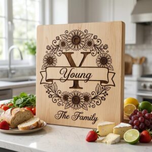 Sunflower Monogram, Farmhouse Alphabet Bundle, Family Name Engraving for Boards