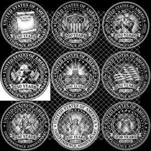 USA 250 Anniversary Engraving File, Patriotic Slate Coaster Laser PNG