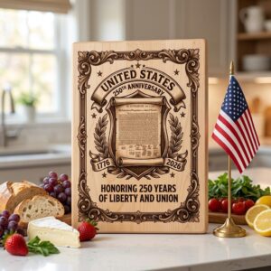USA 250th Anniversary Patriotic Chopping Board Engraving Designs, Crest Bundle