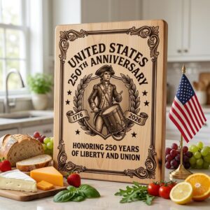 USA 250th Anniversary Patriotic Chopping Board Engraving Designs, Crest Bundle