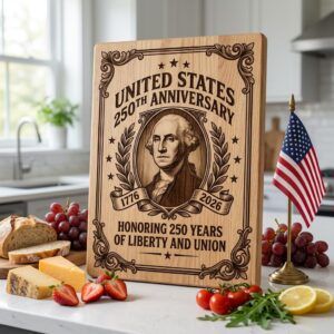 USA 250th Anniversary Patriotic Chopping Board Engraving Designs, Crest Bundle