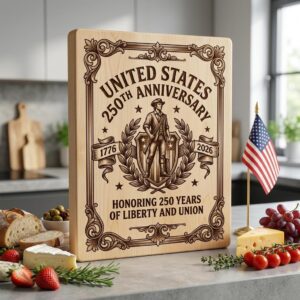 USA 250th Anniversary Patriotic Chopping Board Engraving Designs, Crest Bundle
