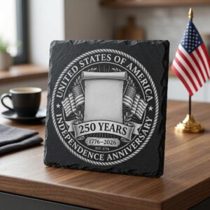 USA 250th Patriotic Engraving PNG Bundle, Vintage Designs for Slate Coasters