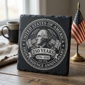 USA 250th Patriotic Engraving PNG Bundle, Vintage Designs for Slate Coasters