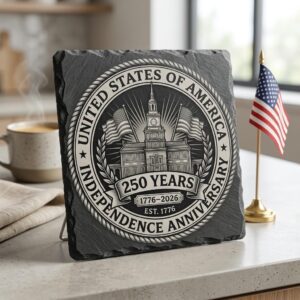 USA 250th Patriotic Engraving PNG Bundle, Vintage Designs for Slate Coasters
