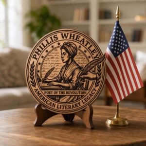 America 250th Anniversary Founding Fathers, 1776 Historic Wooden Plaque Sign