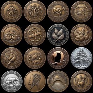 Christmas Log Cabin Coin Laser Engraving Design, Winter 3D Relief Depth Map
