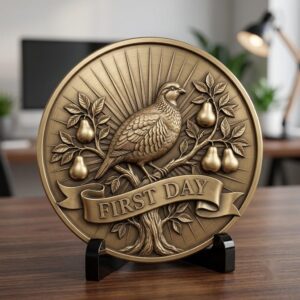 Christmas Log Cabin Coin Laser Engraving Design, Winter 3D Relief Depth Map