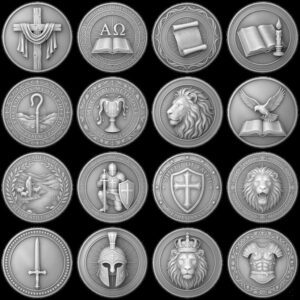 Jesus Christ Relief Depth Map, Detailed Christian Coin Laser Engraving Design