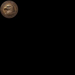 Majestic Wildlife Coin Engraving Depth Map, Bird Of Prey Laser Relief Art