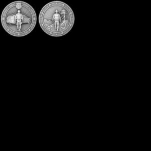 Military Relief Laser Engraving Depth Map, Challenge Coin Graphic Bundle