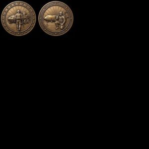 Military Relief Laser Engraving Depth Map, Challenge Coin Graphic Bundle