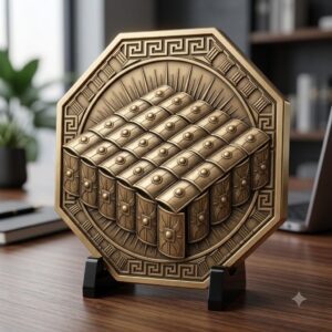 Roman Legion Laser Depth Map, Ancient Coin Engraving Challenge Token Art