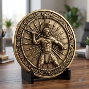 Roman Legion Laser Depth Map, Ancient Coin Engraving Challenge Token Art