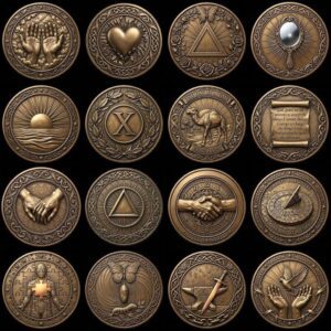 Sobriety Coin Laser Engraving File, 50 Hero Journey Relief Depth Map Bundle