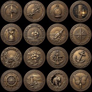 Sobriety Coin Laser Engraving File, 50 Hero Journey Relief Depth Map Bundle