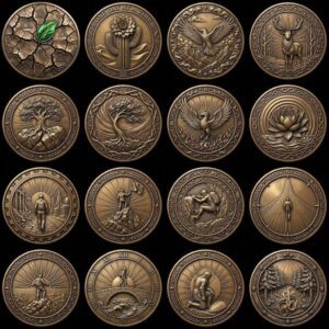 Sobriety Coin Laser Engraving File, 50 Hero Journey Relief Depth Map Bundle