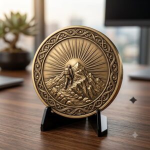 Sobriety Coin Laser Engraving File, 50 Hero Journey Relief Depth Map Bundle