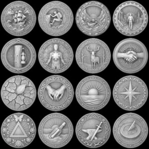 Sobriety Coin Laser Engraving File, 50 Hero Journey Relief Depth Map Bundle