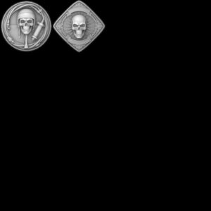 Tactical Skull Coin Laser Engraving File, Military Warrior Relief Depth Map