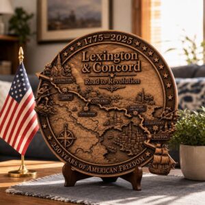 USA 250 Anniversary Laser Engraving File, Revolutionary War Plaque PNG Bundle