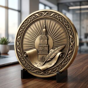 250th Anniversary 3D Illusion Challenge Coin, Laser Depth Map PNG Engraving