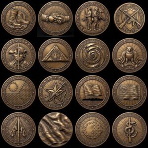 250th Anniversary 3D Illusion Challenge Coin, Laser Depth Map PNG Engraving