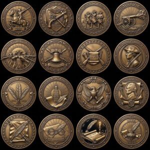 250th Anniversary 3D Illusion Challenge Coin, Laser Depth Map PNG Engraving