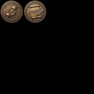 250th Anniversary 3D Illusion Challenge Coin, Laser Depth Map PNG Engraving
