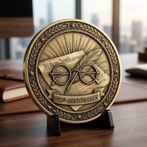 250th Anniversary 3D Illusion Challenge Coin, Laser Depth Map PNG Engraving