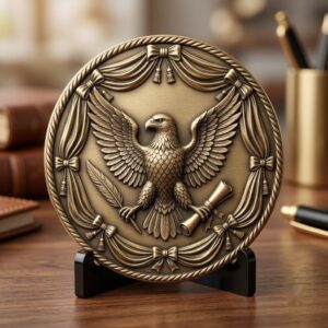 250th Anniversary 3D Illusion Challenge Coin, Laser Depth Map PNG Engraving