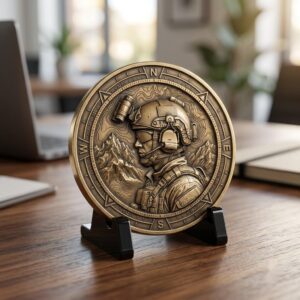 3D Soldier Challenge Coin Files, Military Relief Bundle, Veteran Tribute Art