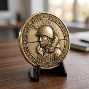 3D Soldier Challenge Coin Files, Military Relief Bundle, Veteran Tribute Art