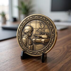 3D Soldier Challenge Coin Files, Military Relief Bundle, Veteran Tribute Art
