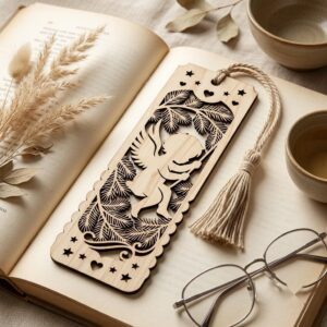 50 Baby Angel Laser Engraved Bookmark Templates, Christmas Cherub Line Art